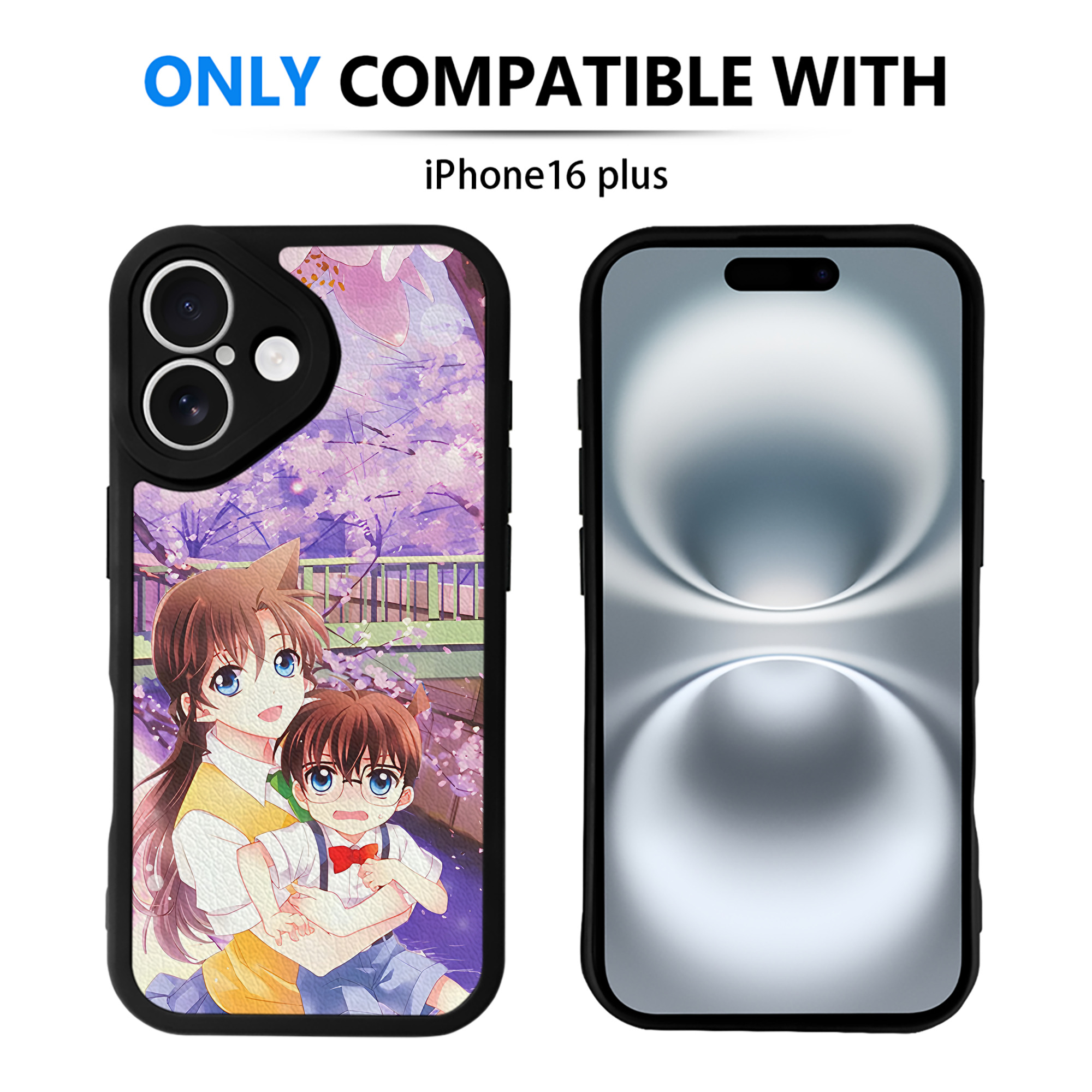 （画像用） 名探偵コナン Detective Conan 【iPhone 16シリーズ対応】シリコンスマホケース（レザー調） 材質：シリコン